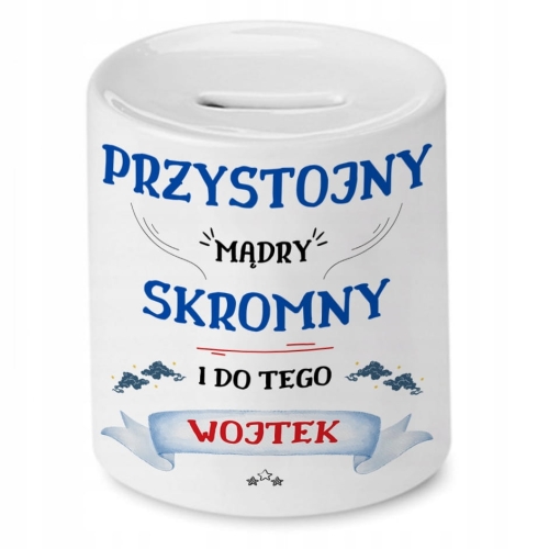Skarbonka dla Wojtka na Urodziny na Prezent z Nadrukiem ze Zdjęciem