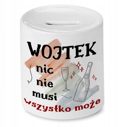 Skarbonka dla Wojtka na Urodziny na Prezent z Nadrukiem ze Zdjęciem