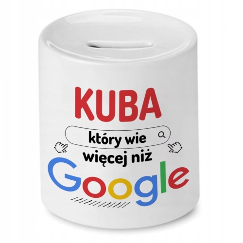 Skarbonka dla Kuby na Urodziny na Prezent z Nadrukiem ze Zdjęciem