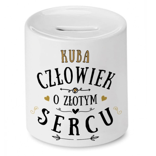 Skarbonka dla Kuby na Urodziny na Prezent z Nadrukiem ze Zdjęciem