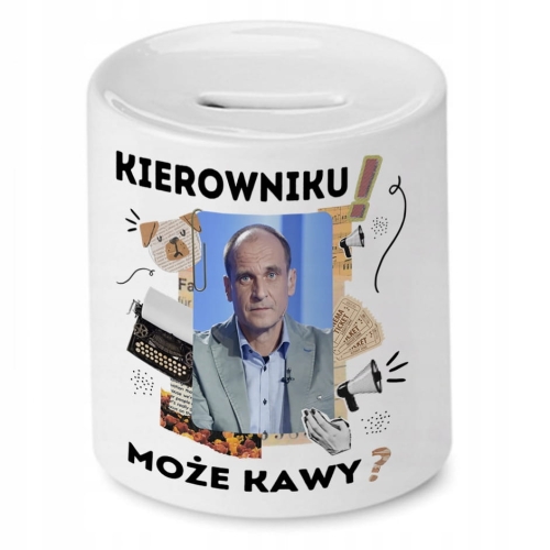 Skarbonka Paweł Kukiz Kukiz 15 na Urodziny Prezent z Nadrukiem ze Zdjęciem
