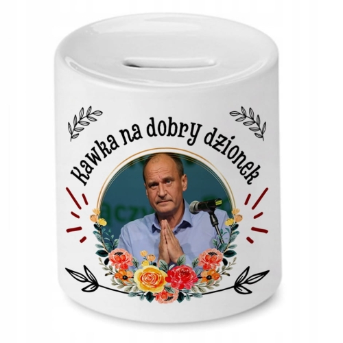 Skarbonka Paweł Kukiz Kukiz 15 na Urodziny Prezent z Nadrukiem ze Zdjęciem