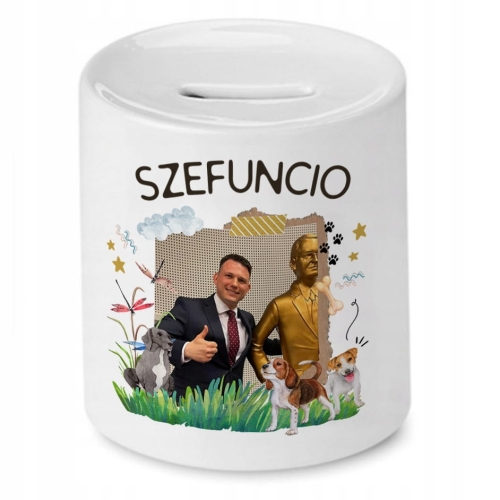 Skarbonka Sławomir Mentzen na Urodziny na Prezent z Nadrukiem ze Zdjęciem