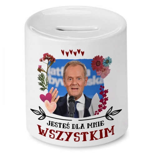 Skarbonka Donald Tusk PO na Prezent z Nadrukiem ze Zdjęciem