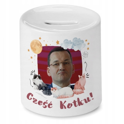 Skarbonka Mateusz Morawiecki na Urodziny Prezent z Nadrukiem ze Zdjęciem