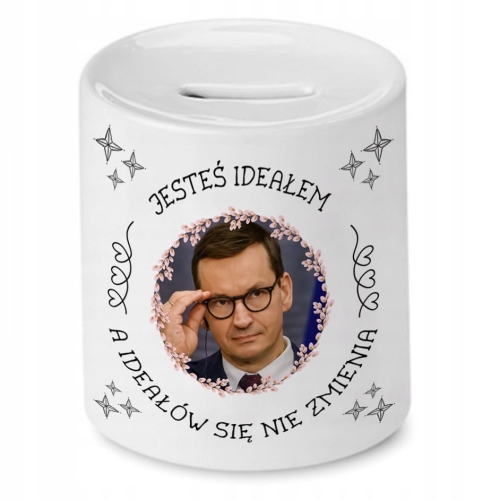 Skarbonka Mateusz Morawiecki na Urodziny Prezent z Nadrukiem ze Zdjęciem