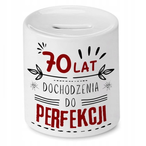 Skarbonka na Urodziny 70 70te 70-te na Prezent z Nadrukiem ze Zdjęciem