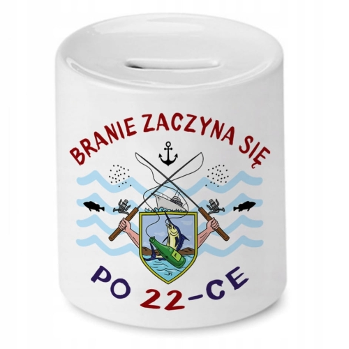 Skarbonka na Urodziny 22 22te 22-te na Prezent z Nadrukiem ze Zdjęciem