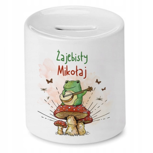 Skarbonka Dla Mikołaja na Urodziny na Prezent z Nadrukiem ze Zdjęciem