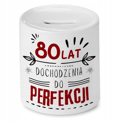 Skarbonka na Urodziny 80 80te 80-te na Prezent z Nadrukiem ze Zdjęciem