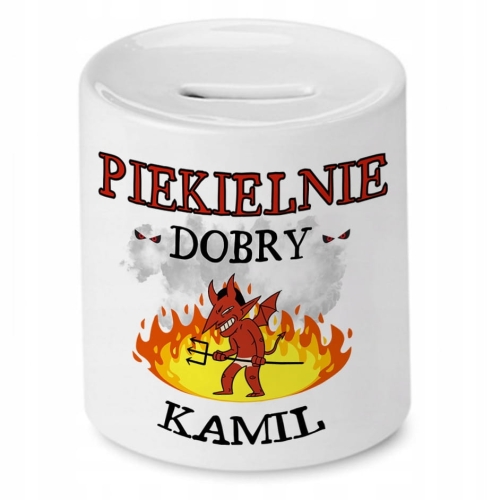 Skarbonka Dla Kamila na Urodziny Idealny Prezent z Nadrukiem ze Zdjęciem