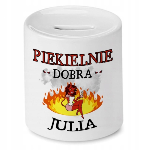 Skarbonka Dla Juli Julki na Urodziny na Prezent z Nadrukiem ze Zdjęciem