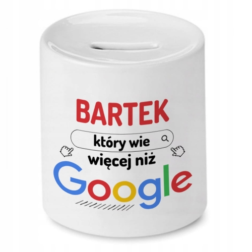 Skarbonka Dla Bartka Bartłomiej Urodziny Prezent z Nadrukiem ze Zdjęciem
