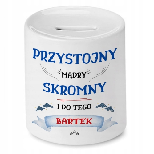 Skarbonka Dla Bartka Bartłomiej Urodziny Prezent z Nadrukiem ze Zdjęciem