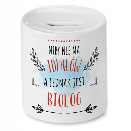 Skarbonka Dla Biologa na Urodziny na Prezent z Nadrukiem ze Zdjęciem