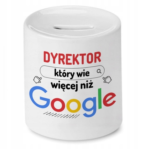 Skarbonka Dla Dyrektora na Urodziny na Prezent z Nadrukiem ze Zdjęciem