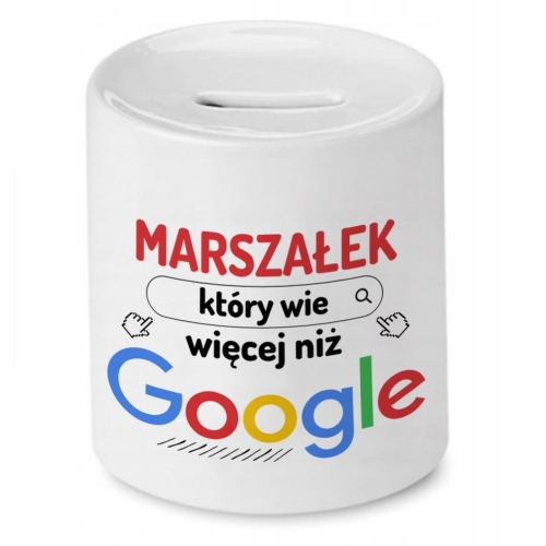 Skarbonka Dla Marszałka na Urodziny na Prezent z Nadrukiem ze Zdjęciem