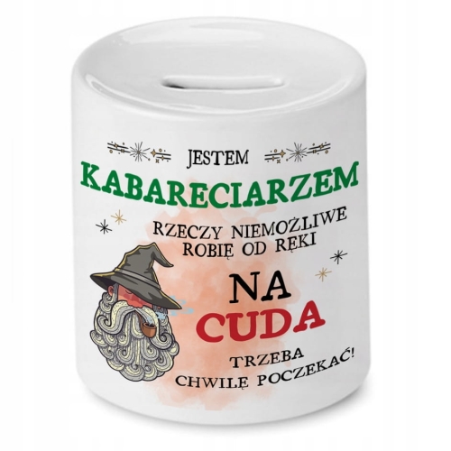 Skarbonka Dla Kabareciarza na Urodziny na Prezent z Nadrukiem ze Zdjęciem
