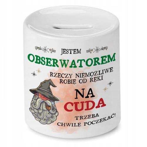 Skarbonka Dla Obserwatora na Urodziny na Prezent z Nadrukiem ze Zdjęciem