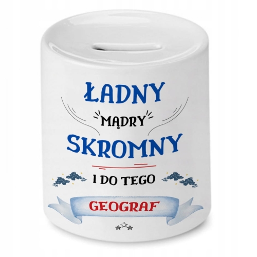 Skarbonka Dla Geografa na Urodziny na Prezent z Nadrukiem ze Zdjęciem