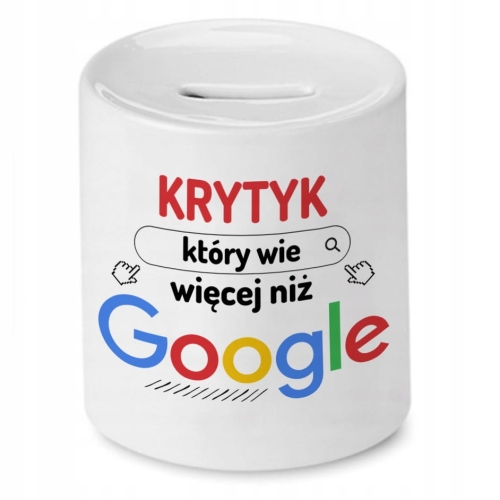 Skarbonka Dla Krytyka na Urodziny na Prezent z Nadrukiem ze Zdjęciem
