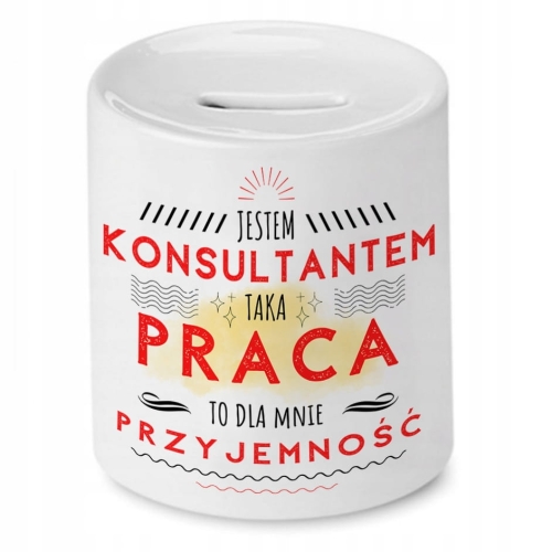 Skarbonka Dla Konsultanta na Urodziny na Prezent z Nadrukiem ze Zdjęciem