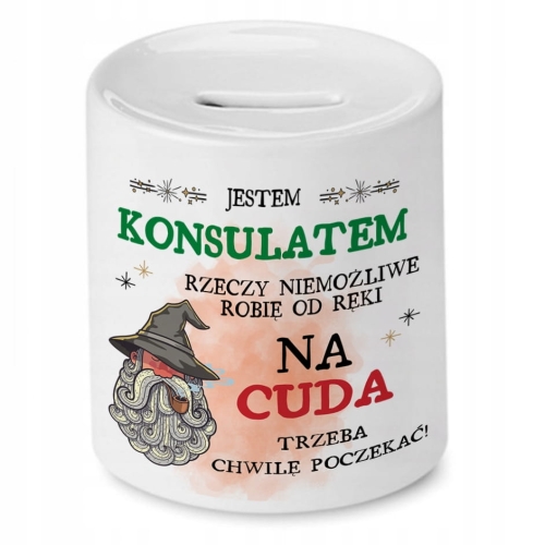 Skarbonka Dla Konsultanta na Urodziny na Prezent z Nadrukiem ze Zdjęciem
