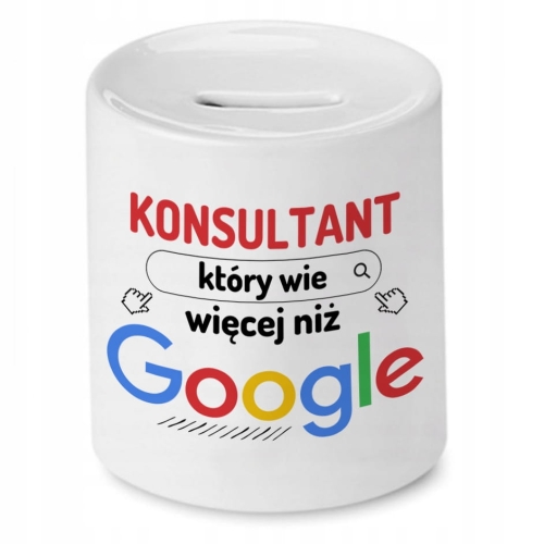 Skarbonka Dla Konsultanta na Urodziny na Prezent z Nadrukiem ze Zdjęciem