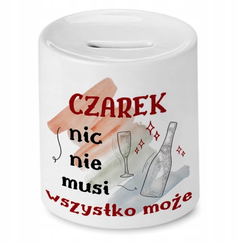 Skarbonka dla Czarka na Urodziny Idealny Prezent z Nadrukiem ze Zdjęciem