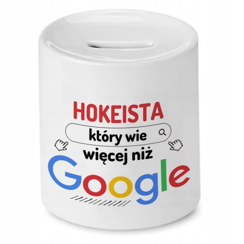 Skarbonka Dla Hokeisty na Urodziny na Prezent z Nadrukiem ze Zdjęciem