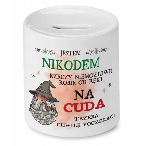 Skarbonka dla Nikodema na Urodziny Idealny Prezent z Nadrukiem ze Zdjęciem