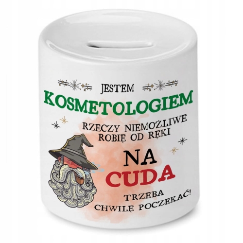 Skarbonka Dla Kosmetologa na Urodziny na Prezent z Nadrukiem ze Zdjęciem