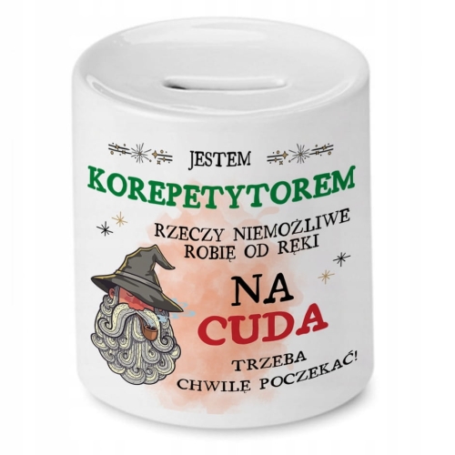 Skarbonka Dla Korepetytora na Urodziny na Prezent z Nadrukiem ze Zdjęciem