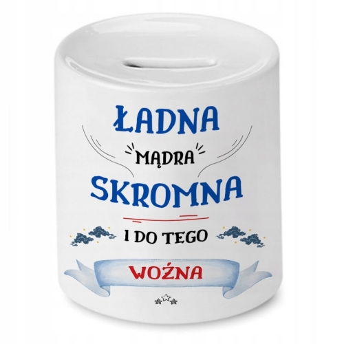 Skarbonka Dla Woźnej na Urodziny na Prezent z Nadrukiem ze Zdjęciem