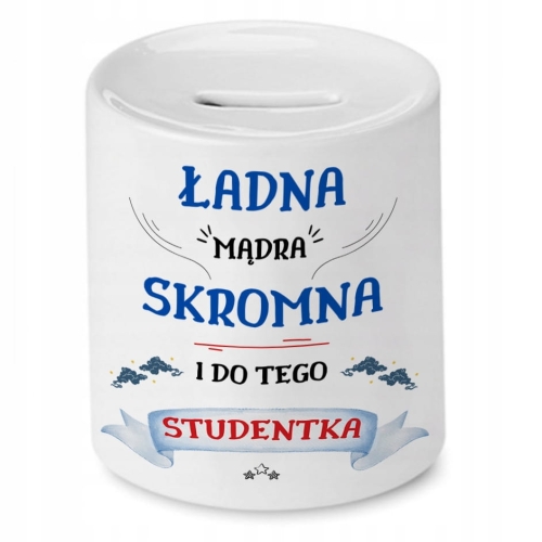 Skarbonka Dla Studentki na Urodziny na Prezent z Nadrukiem ze Zdjęciem