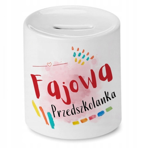 Skarbonka Dla Przedszkolanki na Urodziny Prezent z Nadrukiem ze Zdjęciem