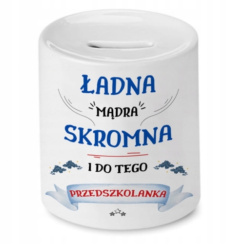 Skarbonka Dla Przedszkolanki na Urodziny Prezent z Nadrukiem ze Zdjęciem