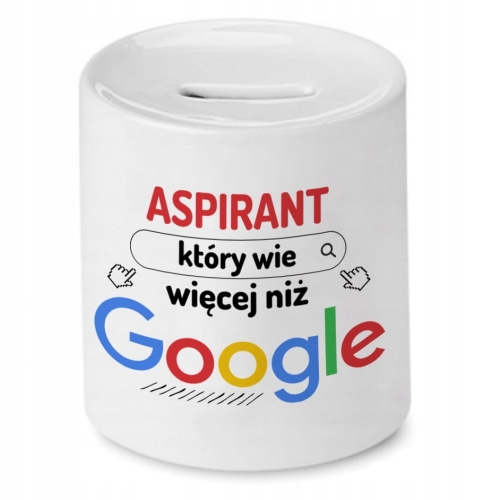 Skarbonka Dla Aspiranta na Urodziny na Prezent z Nadrukiem ze Zdjęciem