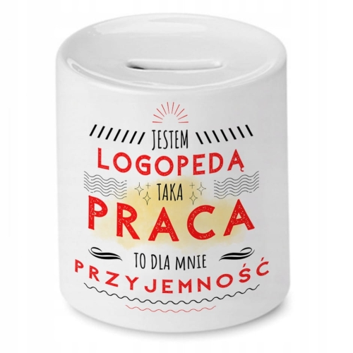 Skarbonka Dla Logopedy na Urodziny na Prezent z Nadrukiem ze Zdjęciem