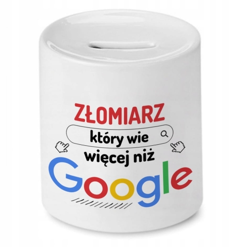 Skarbonka Dla Złomiarza na Urodziny na Prezent z Nadrukiem ze Zdjęciem