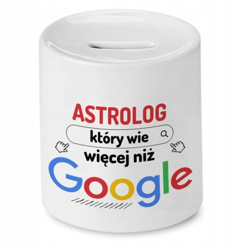 Skarbonka Dla Astrologa na Urodziny na Prezent z Nadrukiem ze Zdjęciem