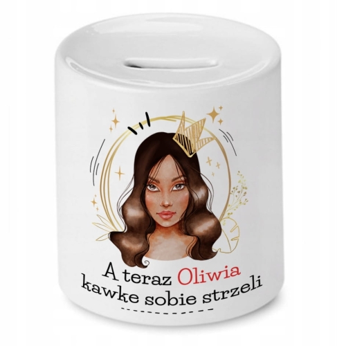 Skarbonka dla Oliwii na Urodziny Idealny Prezent z Nadrukiem ze Zdjęciem