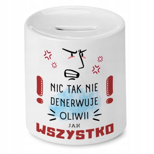 Skarbonka dla Oliwii na Urodziny Idealny Prezent z Nadrukiem ze Zdjęciem