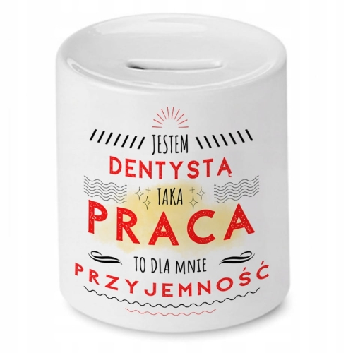 Skarbonka dla Dentysty na Urodziny Idealny Prezent z Nadrukiem ze Zdjęciem