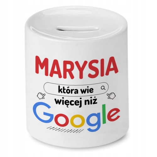 Skarbonka Dla Marysi Majii na Urodziny na Prezent z Nadrukiem ze Zdjęciem