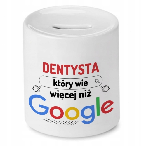 Skarbonka dla Dentysty na Urodziny Idealny Prezent z Nadrukiem ze Zdjęciem