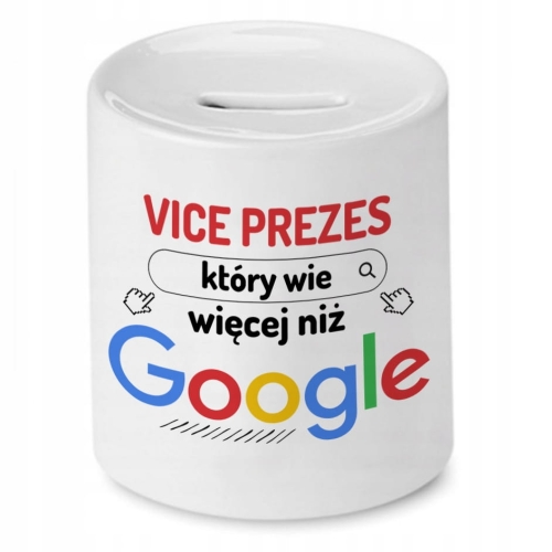 Skarbonka Dla Vice Prezesa na Urodziny na Prezent z Nadrukiem ze Zdjęciem