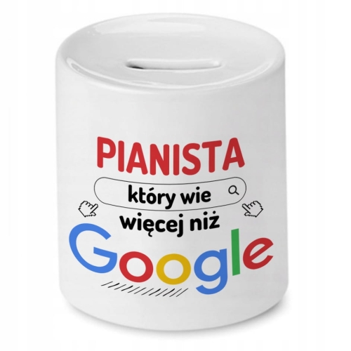 Skarbonka Dla Pianisty na Urodziny na Prezent z Nadrukiem ze Zdjęciem