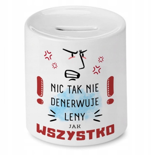 Skarbonka dla Leny na Urodziny Idealny Prezent z Nadrukiem ze Zdjęciem