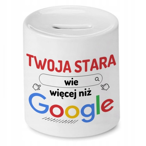 Skarbonka Dla Twojej Starej na Urodziny na Prezent z Nadrukiem ze Zdjęciem